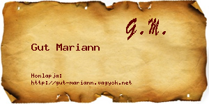 Gut Mariann névjegykártya
