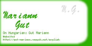 mariann gut business card